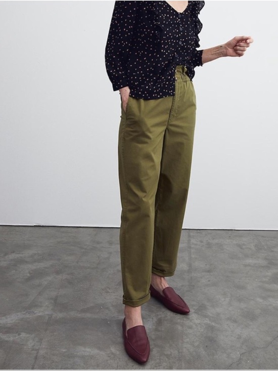 Madewell Pants - Madewell Paper Bag Tapered Pants Green 6